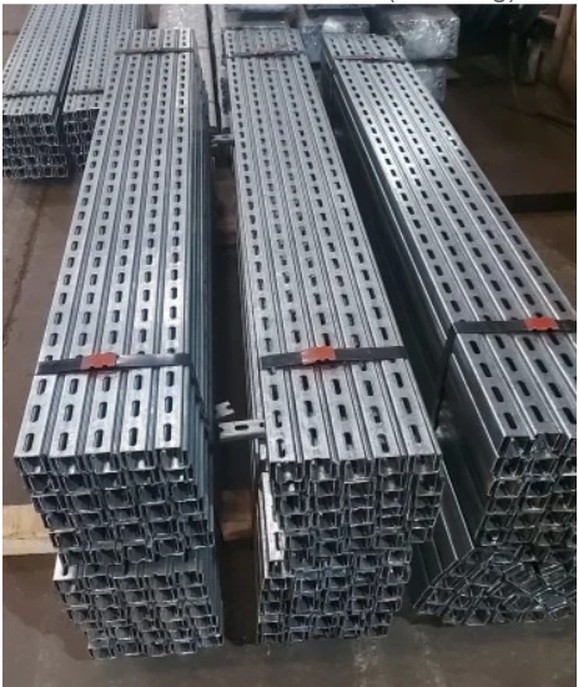 Galvanized AUM G I Slotted Channel C Type, Dimension/size: 8 Ft.Long